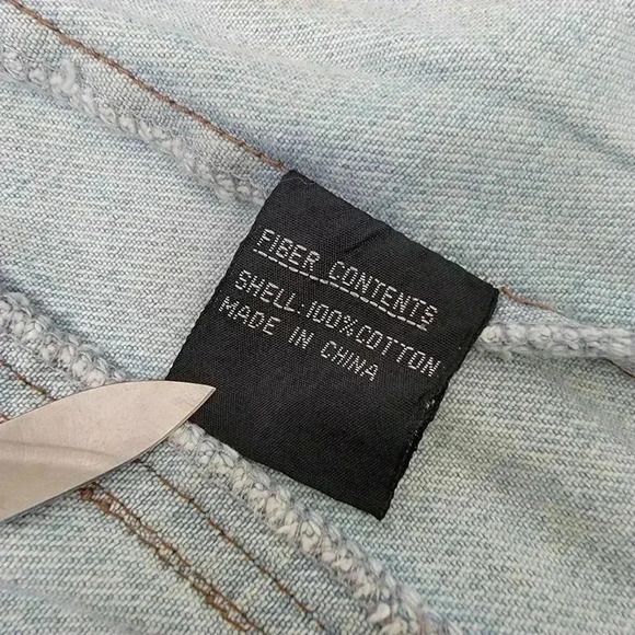 Vintage 90s IZZY Corduroy Denim Jean Jacket - S - Picture 9 of 11